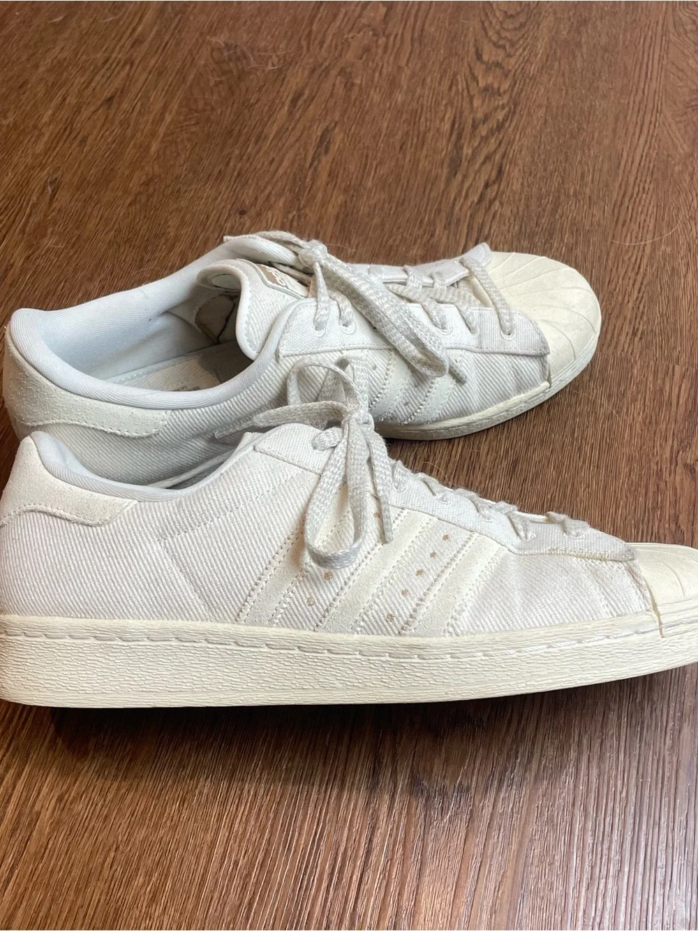 adidas Cream/Tan Low-Top Canvas Sneakers Size 11